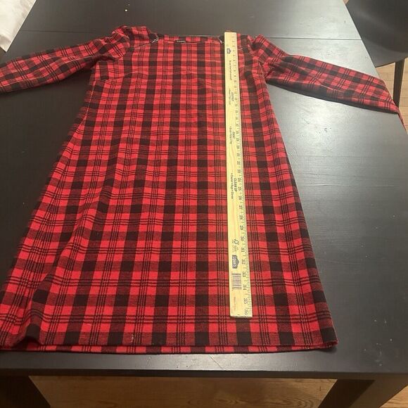Talbots Tartan Plaid Sheath Dress Red Black Holidays Christmas Size medium - Picture 7 of 13